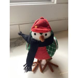 Target Maus Spritz Bird 2018 Feathery Friends  with Foot Tag Red GreenCheck Coat